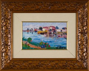 ,DINO COSTANTINI : Paesaggio di Mazzorbo  - Asta Grafica e Multipli d'Autore - Associazione Nazionale - Case d'Asta italiane