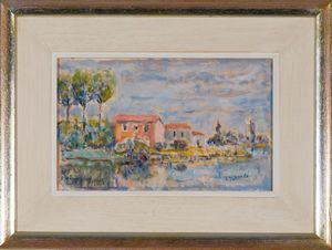 ,AMEDEO TORTANI : Lungo in Brenta  - Asta Grafica e Multipli d'Autore - Associazione Nazionale - Case d'Asta italiane