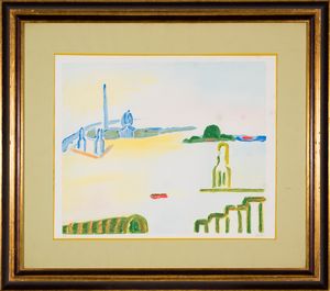 ,VIRGILIO GUIDI : Bacino di San Marco  - Asta Grafica e Multipli d'Autore - Associazione Nazionale - Case d'Asta italiane