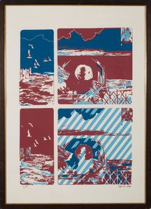 ,SANDRO LUPORINI : senza titolo  - Asta Grafica e Multipli d'Autore - Associazione Nazionale - Case d'Asta italiane