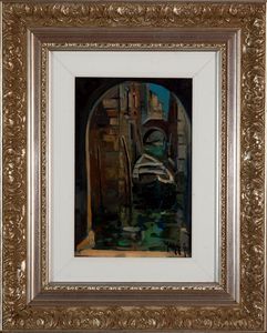 ,GIAMPIETRO MAGGI : Canale veneziano  - Asta Grafica e Multipli d'Autore - Associazione Nazionale - Case d'Asta italiane