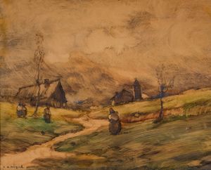 ,Vittore Antonio Cargnel - Contadine