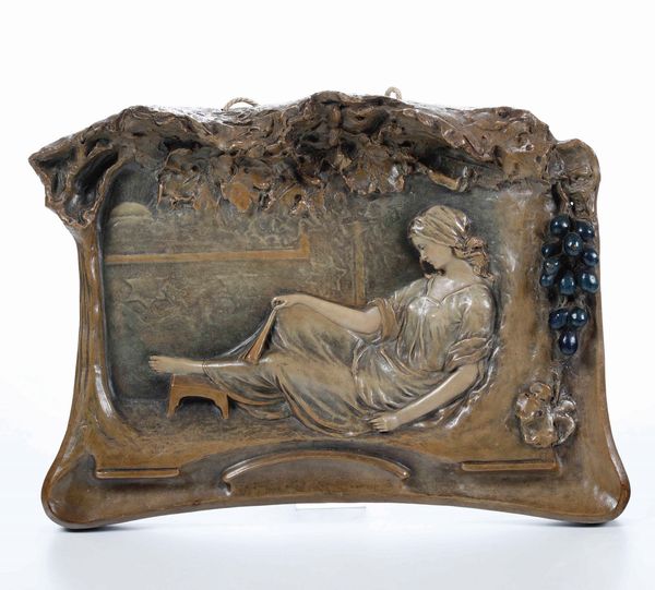 Due placche in ceramica differenti. Francia XX secolo  - Asta Antiquariato Giugno - Associazione Nazionale - Case d'Asta italiane