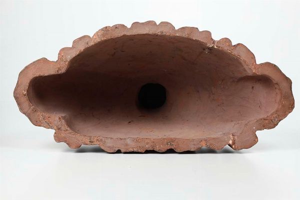 Busto maschile. Terracotta dipinta, copia da un modello antico. XIX secolo  - Asta Antiquariato Giugno - Associazione Nazionale - Case d'Asta italiane