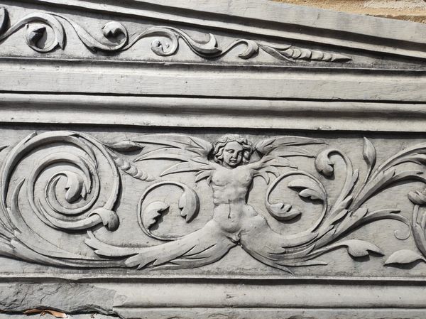 Sovraporta in ardesia scolpita. XIX-XX secolo  - Asta Antiquariato Giugno - Associazione Nazionale - Case d'Asta italiane