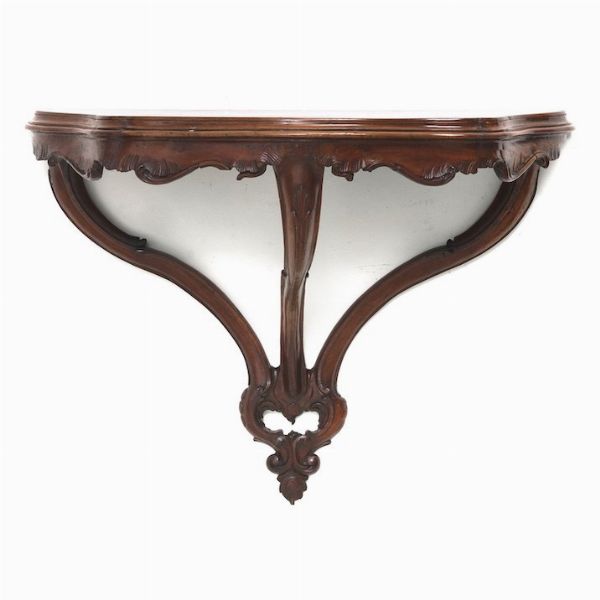 Consolle a goccia in noce, fine XVIII secolo  - Asta Antiquariato Giugno - Associazione Nazionale - Case d'Asta italiane