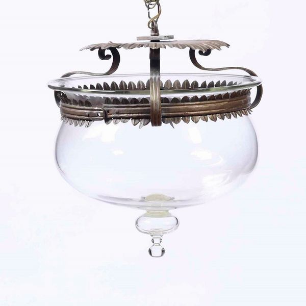 Due lanterne in metallo e vetro, XIX secolo  - Asta Antiquariato Giugno - Associazione Nazionale - Case d'Asta italiane