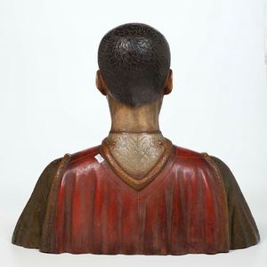 Busto maschile. Terracotta dipinta, copia da un modello antico. XIX secolo  - Asta Antiquariato Giugno - Associazione Nazionale - Case d'Asta italiane