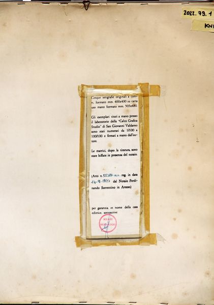 ,ANTONIO BUENO : Senza titolo  - Asta Arte moderna e contemporanea | Summer season - Associazione Nazionale - Case d'Asta italiane