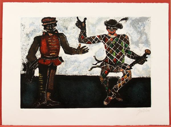 ,FRANCO GENTILINI : Le maschere di Gentilini - Arlecchino, Orazio e Arlecchino, Franceschina e Arlecchino  - Asta Arte moderna e contemporanea | Summer season - Associazione Nazionale - Case d'Asta italiane