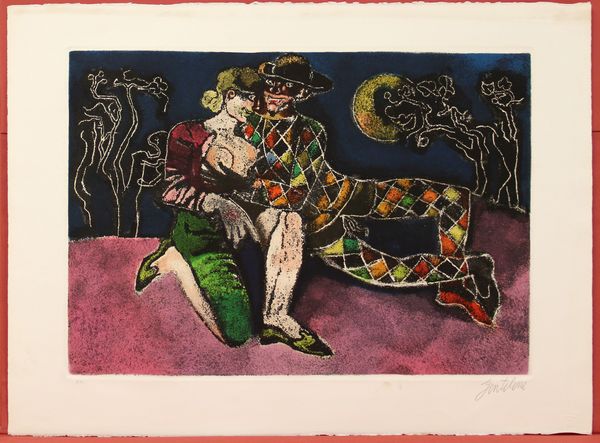 ,FRANCO GENTILINI : Le maschere di Gentilini - Arlecchino, Orazio e Arlecchino, Franceschina e Arlecchino  - Asta Arte moderna e contemporanea | Summer season - Associazione Nazionale - Case d'Asta italiane