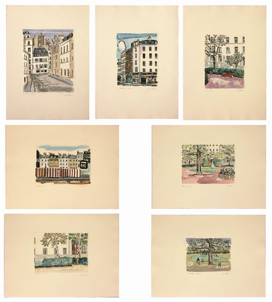 ,Orfeo Tamburi : Parigi - Lotto composto da 7 opere  - Asta Arte moderna e contemporanea | Summer season - Associazione Nazionale - Case d'Asta italiane