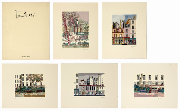 ,Orfeo Tamburi : Parigi - Cartella di 5 serigrafie  - Asta Arte moderna e contemporanea | Summer season - Associazione Nazionale - Case d'Asta italiane