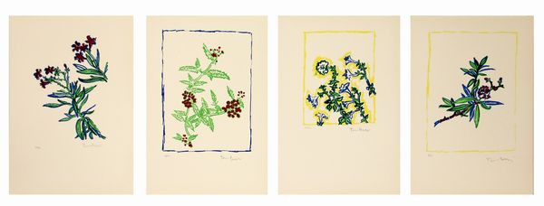 ,Orfeo Tamburi : I fiori - Cartella intera di 8 serigrafie  - Asta Arte moderna e contemporanea | Summer season - Associazione Nazionale - Case d'Asta italiane