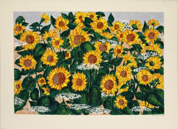 ,Michele Cascella : Senza titolo (girasoli)  - Asta Arte moderna e contemporanea | Summer season - Associazione Nazionale - Case d'Asta italiane