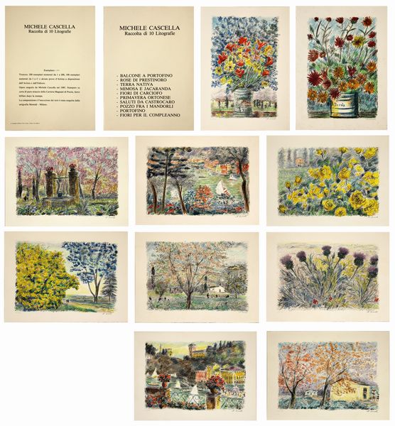 ,Michele Cascella : Raccolta di 10 litografia  - Asta Arte moderna e contemporanea | Summer season - Associazione Nazionale - Case d'Asta italiane