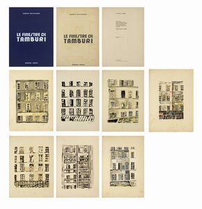 ,Orfeo Tamburi - Le finestre di Tamburi - Cartella intera di 7 litografie