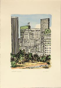 ,Orfeo Tamburi : New York - Cartella di 4 incisioni acquarellate  - Asta Arte moderna e contemporanea | Summer season - Associazione Nazionale - Case d'Asta italiane