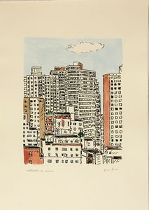 ,Orfeo Tamburi : New York - Cartella di 4 incisioni acquarellate  - Asta Arte moderna e contemporanea | Summer season - Associazione Nazionale - Case d'Asta italiane