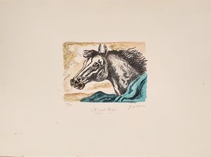 ,GIORGIO DE CHIRICO - Il cavallo Lampo