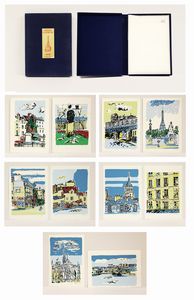 ,Orfeo Tamburi - Parigi - Cartella intera di 10 serigrafie