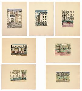 ,Orfeo Tamburi - Parigi - Lotto composto da 7 opere