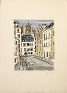 ,Orfeo Tamburi : Parigi - Lotto composto da 7 opere  - Asta Arte moderna e contemporanea | Summer season - Associazione Nazionale - Case d'Asta italiane