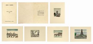 ,Orfeo Tamburi - Lungo la Senna - Cartella intera di 5 incisioni