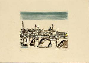 ,Orfeo Tamburi : Lungo la Senna - Cartella intera di 5 incisioni  - Asta Arte moderna e contemporanea | Summer season - Associazione Nazionale - Case d'Asta italiane