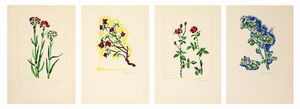 ,Orfeo Tamburi : I fiori - Cartella intera di 8 serigrafie  - Asta Arte moderna e contemporanea | Summer season - Associazione Nazionale - Case d'Asta italiane