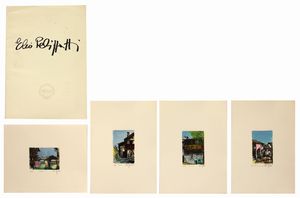 ,Elio PELLIZZATI - Senza titolo - Cartella intera di 4 incisioni originali