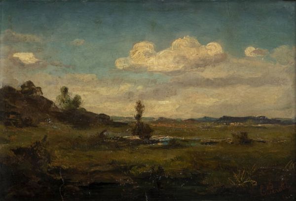 EDOARDO PEROTTI Torino 1824 - 1870 : Paesaggio  - Asta Antiquariato, Argenti, Dipinti e Sculture - Associazione Nazionale - Case d'Asta italiane