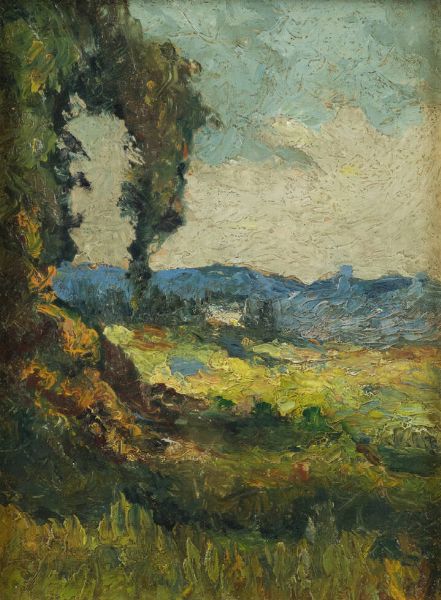 PITTORE ANONIMO : Paesaggio  - Asta Antiquariato, Argenti, Dipinti e Sculture - Associazione Nazionale - Case d'Asta italiane