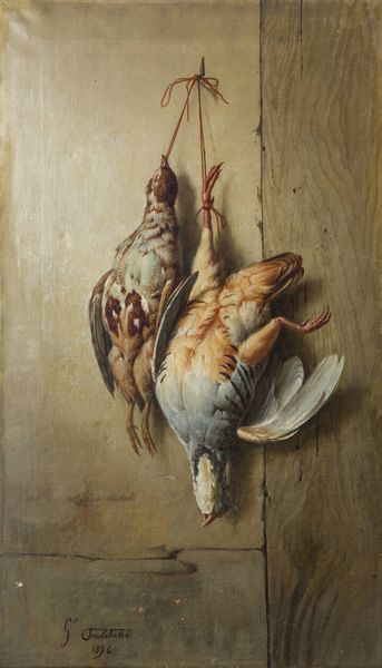 GIUSEPPE FALCHETTI Caluso (TO) 1843 - 1918 Torino : Cacciagione 1896  - Asta Antiquariato, Argenti, Dipinti e Sculture - Associazione Nazionale - Case d'Asta italiane