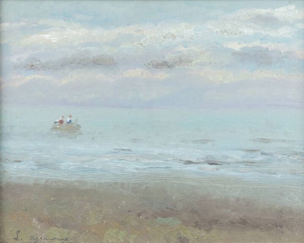 LIDIO AJMONE Coggiola (VC) 1884 - 1945 Andezeno (TO) : Marina  - Asta Antiquariato, Argenti, Dipinti e Sculture - Associazione Nazionale - Case d'Asta italiane