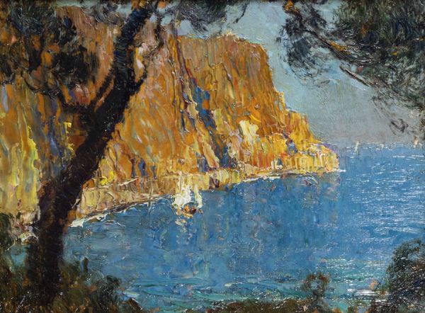 LIDIO AJMONE Coggiola (VC) 1884 - 1945 Andezeno (TO) : Portofino 1930 ca  - Asta Antiquariato, Argenti, Dipinti e Sculture - Associazione Nazionale - Case d'Asta italiane