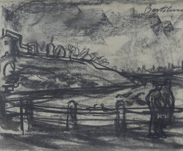 LUIGI BARTOLINI Cupra Montana (AN) 1892 - 1963 Roma : Staccionata  - Asta Antiquariato, Argenti, Dipinti e Sculture - Associazione Nazionale - Case d'Asta italiane