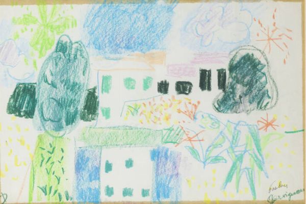 ENRICO PAULUCCI Genova 1901 - 1999 Torino : Paesaggio  - Asta Antiquariato, Argenti, Dipinti e Sculture - Associazione Nazionale - Case d'Asta italiane