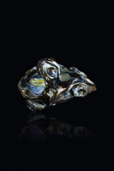 MESSAGIER SIMON Parigi 1929 - 2019 Lougres (Francia) : Rana  - Asta Antiquariato, Argenti, Dipinti e Sculture - Associazione Nazionale - Case d'Asta italiane