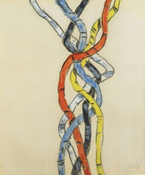 ALBINO GALVANO Torino 1907 - 1990 : Nastri 11.1.1970  - Asta Antiquariato, Argenti, Dipinti e Sculture - Associazione Nazionale - Case d'Asta italiane