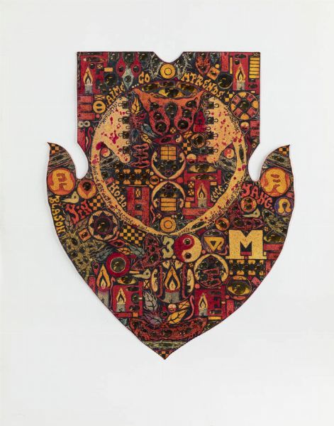 GUY HARLOFF Parigi 1933 - 1991 Galliate (NO) : Blason Galliate 1987  - Asta Antiquariato, Argenti, Dipinti e Sculture - Associazione Nazionale - Case d'Asta italiane