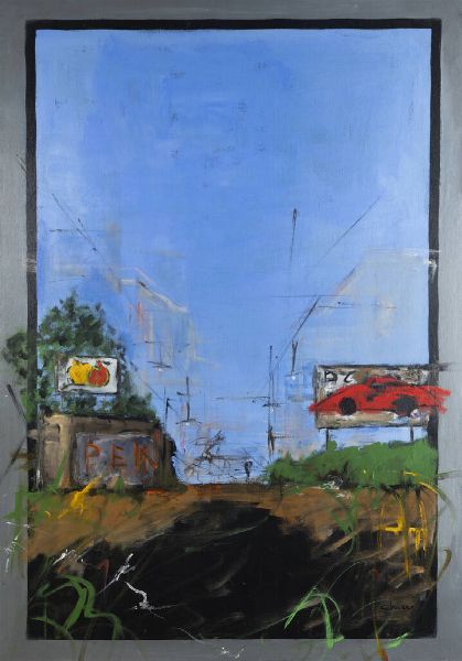 GIORGIO CHIESI Felina 1941 : Cielo azzurro  - Asta Antiquariato, Argenti, Dipinti e Sculture - Associazione Nazionale - Case d'Asta italiane