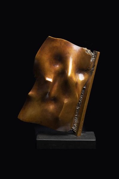 GIO POMODORO Orriano di Pesaro 1930 - 2002 Milano : Vela finmare 1992  - Asta Antiquariato, Argenti, Dipinti e Sculture - Associazione Nazionale - Case d'Asta italiane