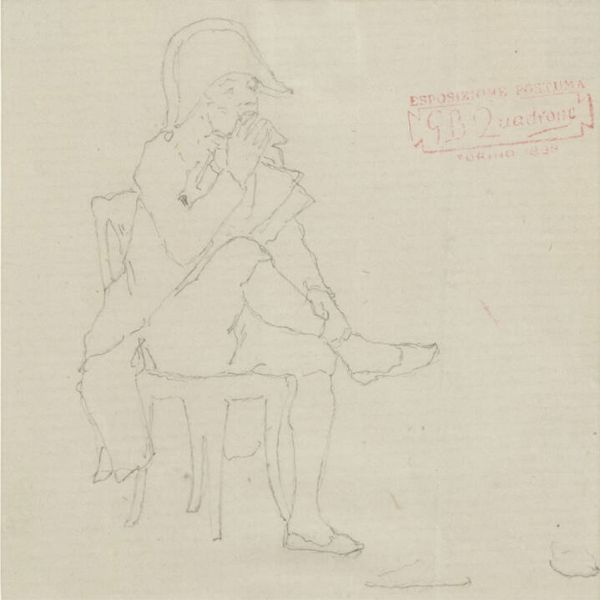 GIOVANNI BATTISTA QUADRONE Mondov (CN) 1844 - 1898 Torino : Il segreto (studio per) 1873-1874 ca.  - Asta Antiquariato, Argenti, Dipinti e Sculture - Associazione Nazionale - Case d'Asta italiane