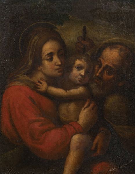PITTORE ANONIMO : Madonna con Bambino  - Asta Antiquariato, Argenti, Dipinti e Sculture - Associazione Nazionale - Case d'Asta italiane