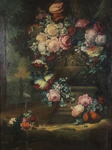 PITTORE ANONIMO DEL XX SECOLO - Composizione di fiori