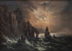 FRANCESCO GAMBA Torino 1818 - 1887 - Tempesta