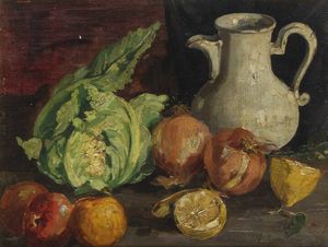 VITTORIO CAVALLERI Torino 1860 - 1938 - Natura morta