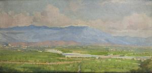 ORESTE PIZIO Torino 1879 - 1938 - Paesaggio 16-9-17