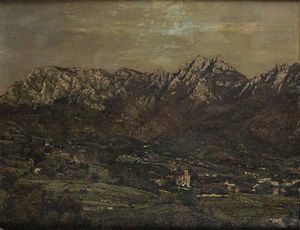 SERGIO ALBANO Torino 1939 - 2008 - Veduta di Cantalupa (Pinerolo) 1959